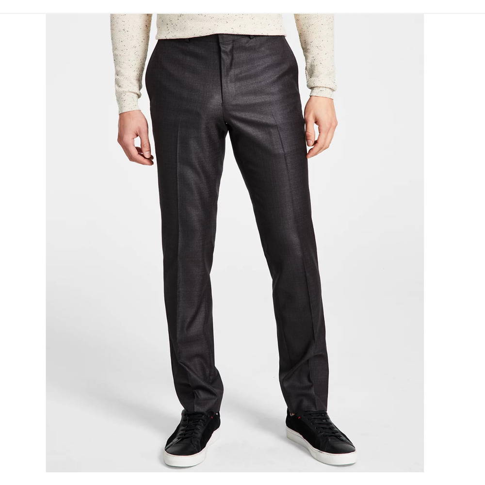 Kenneth Cole Reaction Techni-Cole Separate Slim-Fit Pants GunMetal Size 34x30